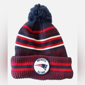 New England Patriots Sideline Cuffed Pom Hat